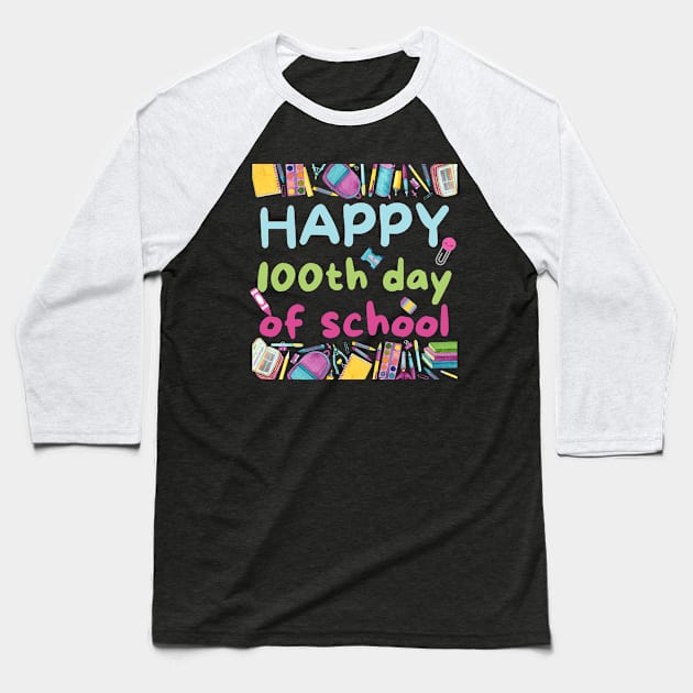 Happy 100th Day Adventure Baseball T-Shirt by Annabelhut